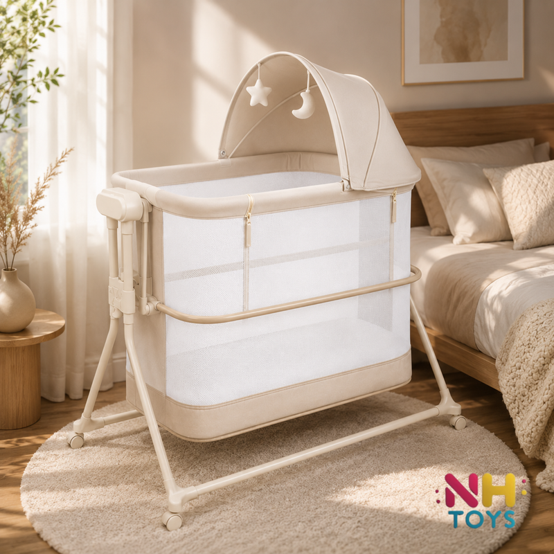 Adjustable Bedside Baby Bassinet for Newborns